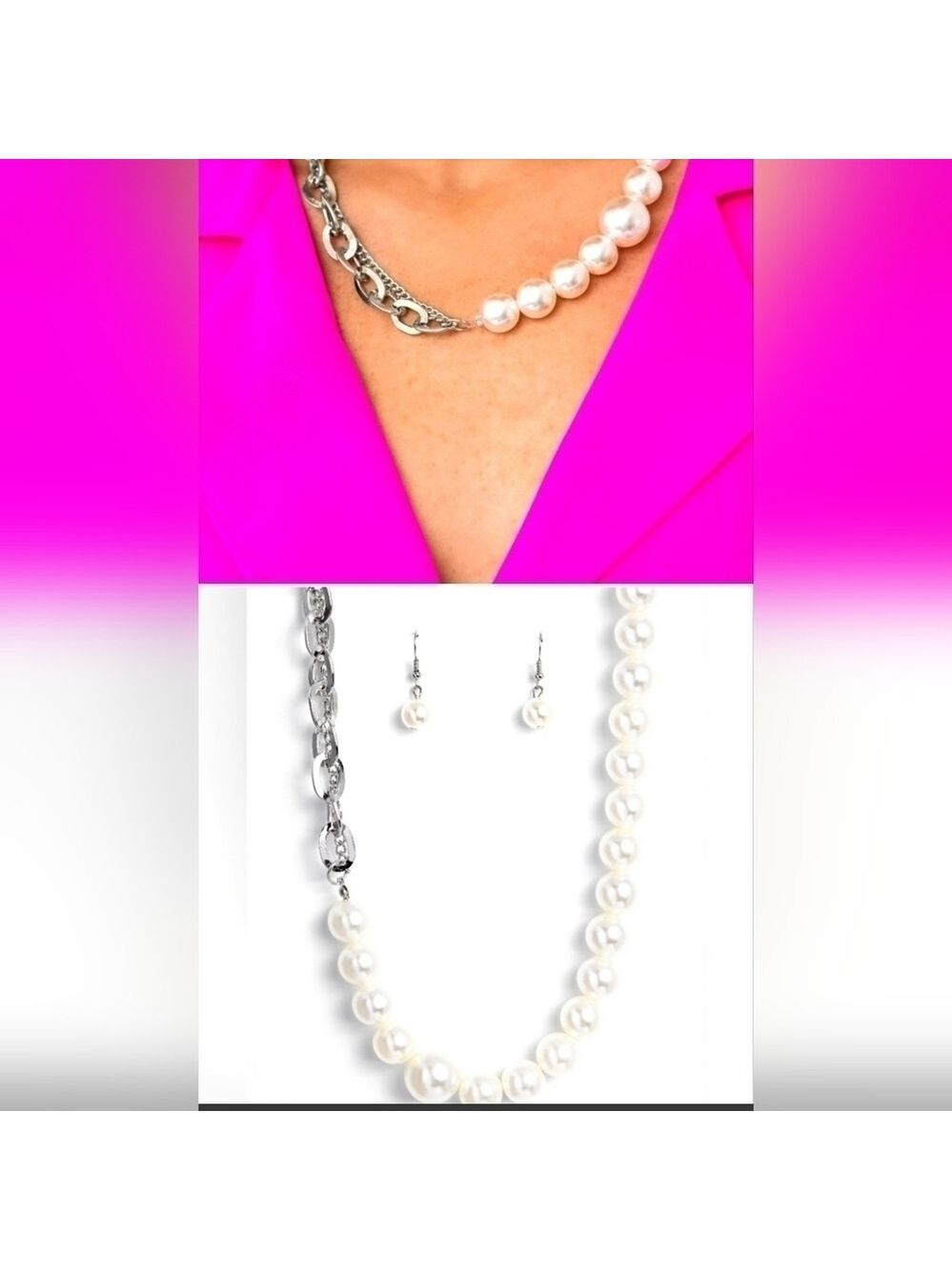 White Pearls Jewelry Set